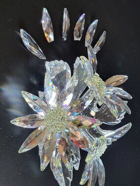 SWAROVSKI Large 6" Crystal The Secret Garden Maxi Flower Arrangement 252976 PART
